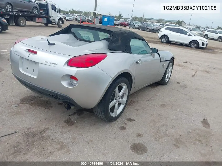 2009 Pontiac Solstice VIN: 1G2MB35BX9Y102108 Lot: 40764496