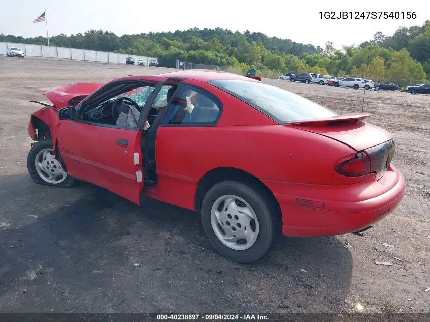 1995 Pontiac Sunfire Se VIN: 1G2JB1247S7540156 Lot: 40238897