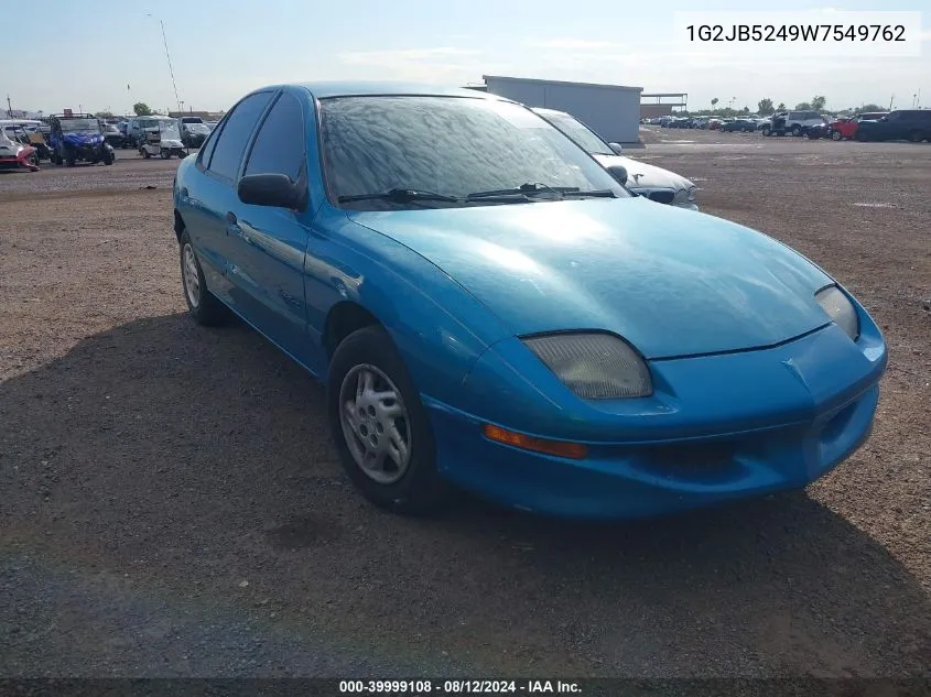 1998 Pontiac Sunfire Se VIN: 1G2JB5249W7549762 Lot: 39999108