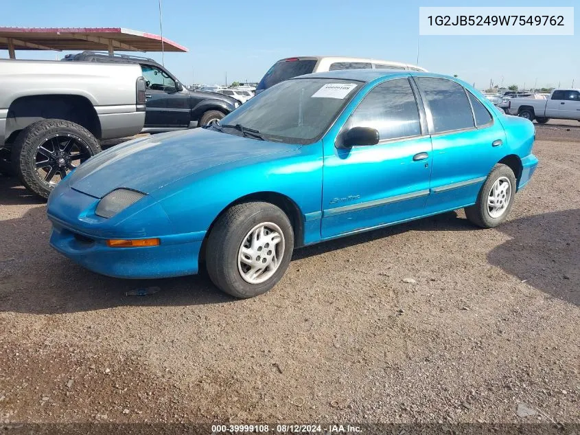 1998 Pontiac Sunfire Se VIN: 1G2JB5249W7549762 Lot: 39999108