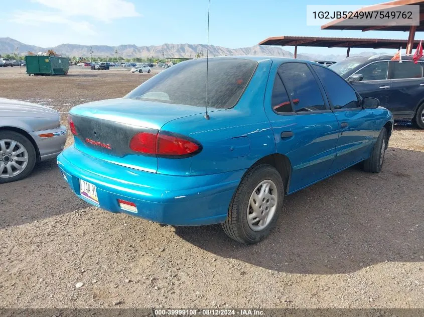 1998 Pontiac Sunfire Se VIN: 1G2JB5249W7549762 Lot: 39999108