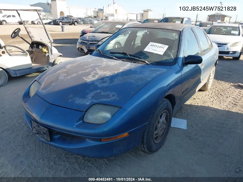 1998 Pontiac Sunfire Se VIN: 1G2JB5245W7521828 Lot: 40452491