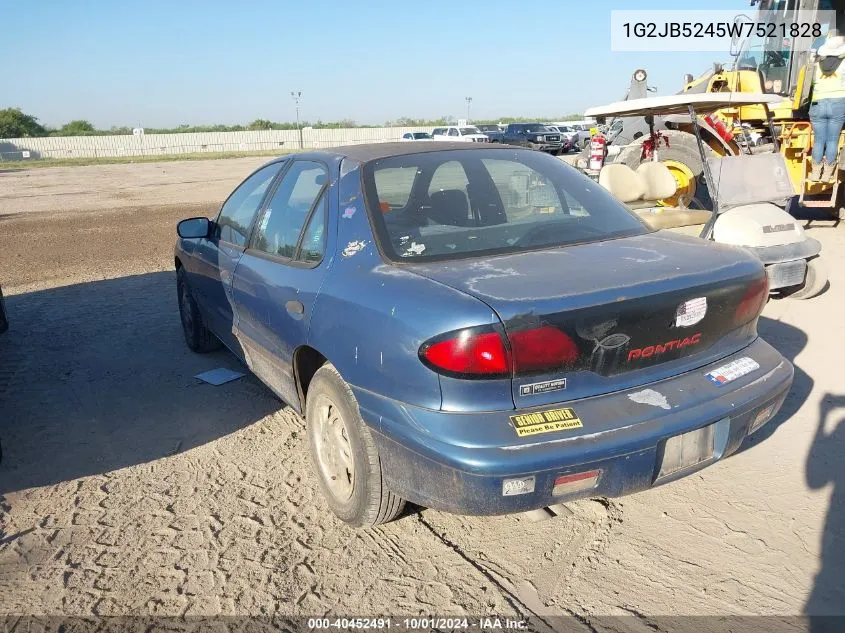 1998 Pontiac Sunfire Se VIN: 1G2JB5245W7521828 Lot: 40452491