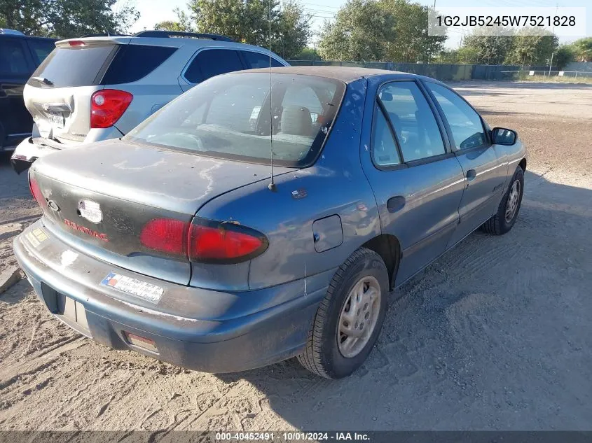 1998 Pontiac Sunfire Se VIN: 1G2JB5245W7521828 Lot: 40452491