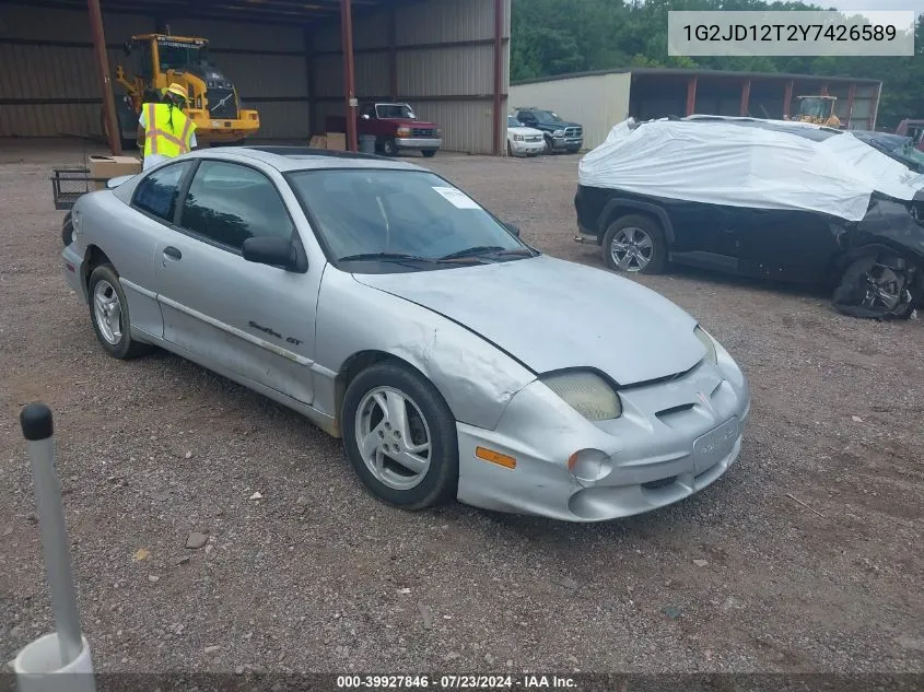 1G2JD12T2Y7426589 2000 Pontiac Sunfire Gt