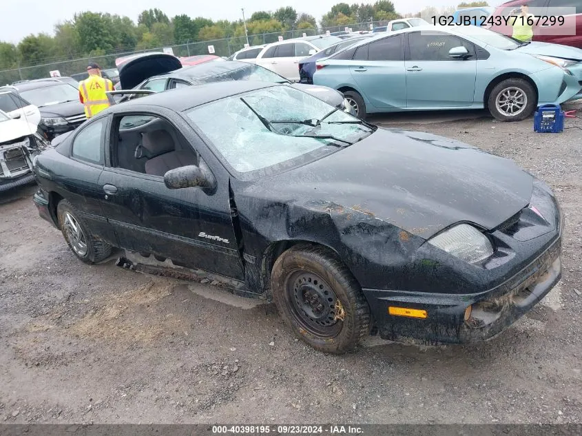 2000 Pontiac Sunfire Se VIN: 1G2JB1243Y7167299 Lot: 40398195