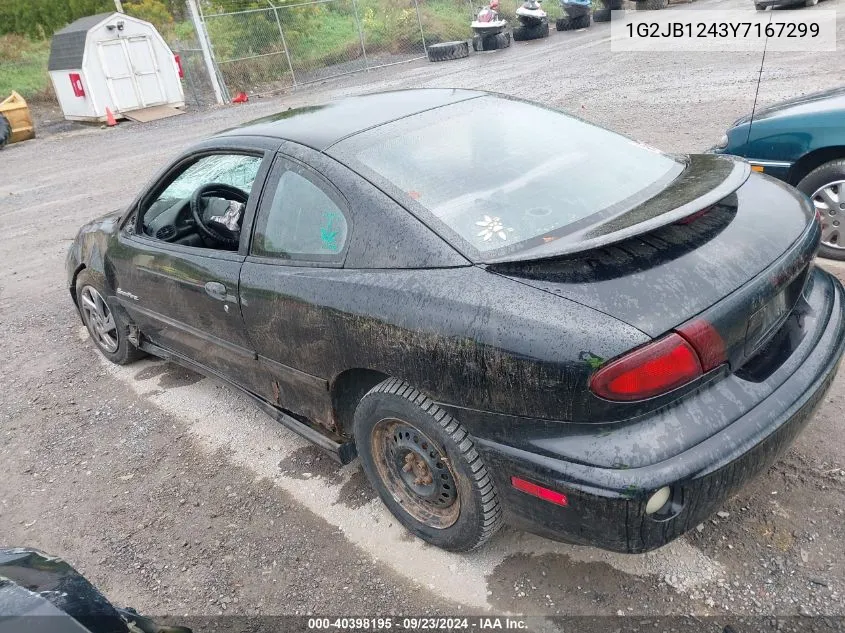 2000 Pontiac Sunfire Se VIN: 1G2JB1243Y7167299 Lot: 40398195