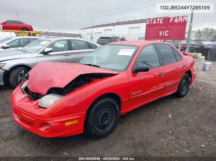 2000 Pontiac Sunfire Se VIN: 1G2JB5244Y7285109 Lot: 40425846