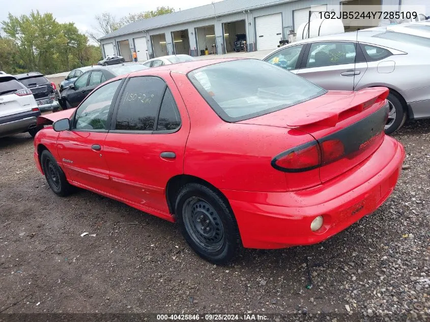 2000 Pontiac Sunfire Se VIN: 1G2JB5244Y7285109 Lot: 40425846