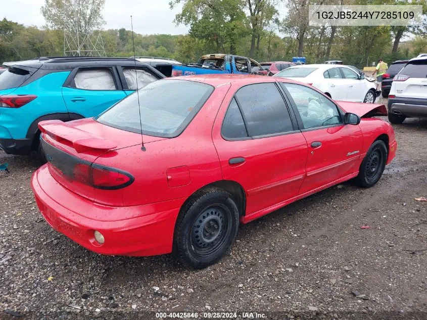 2000 Pontiac Sunfire Se VIN: 1G2JB5244Y7285109 Lot: 40425846