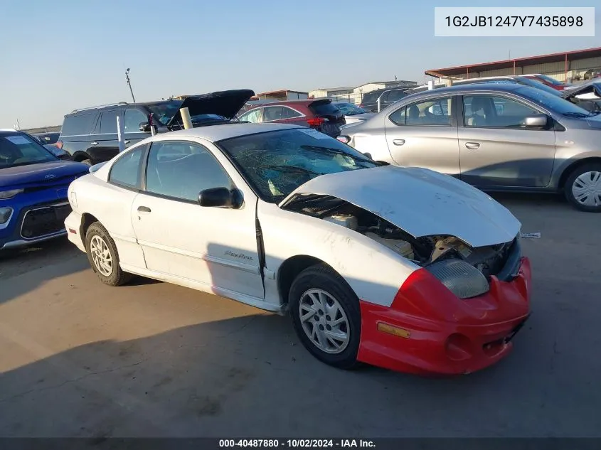 2000 Pontiac Sunfire Se VIN: 1G2JB1247Y7435898 Lot: 40487880