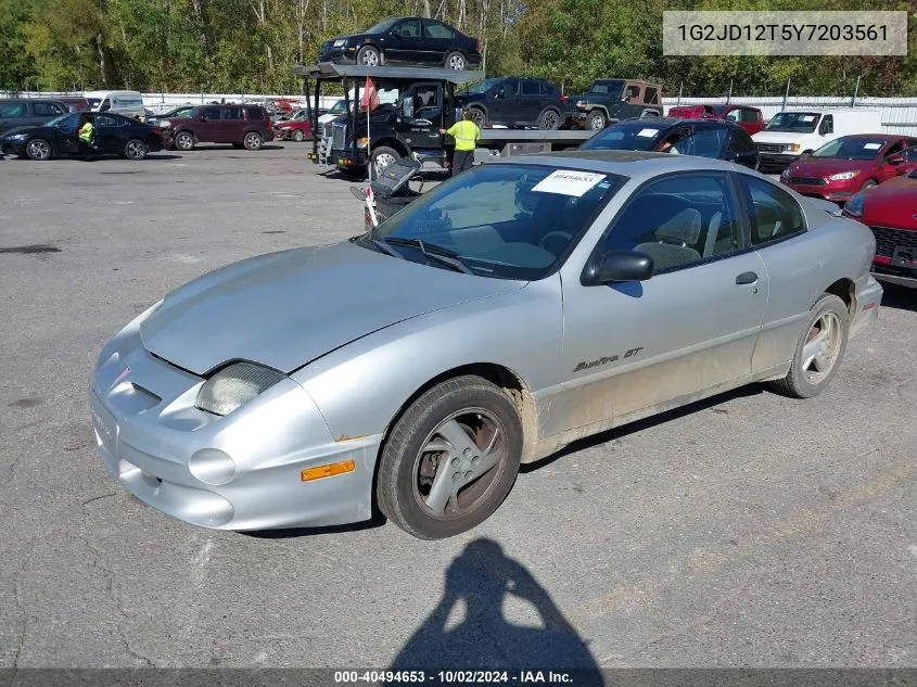 1G2JD12T5Y7203561 2000 Pontiac Sunfire Gt