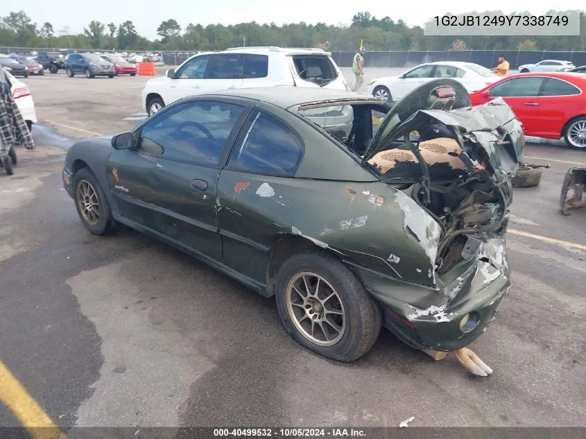 2000 Pontiac Sunfire Se VIN: 1G2JB1249Y7338749 Lot: 40499532