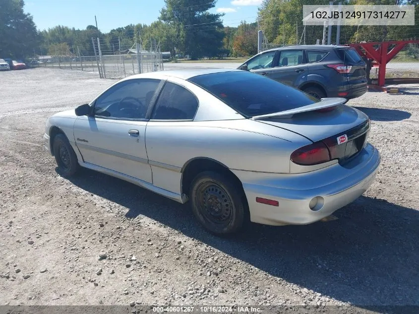 1G2JB124917314277 2001 Pontiac Sunfire Se