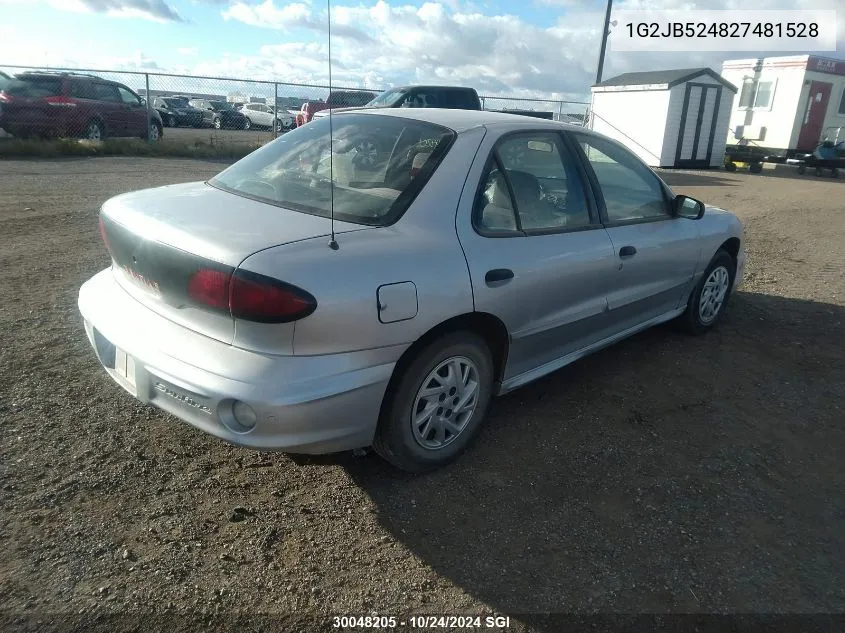 2002 Pontiac Sunfire Se VIN: 1G2JB524827481528 Lot: 30048205