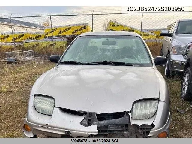 2002 Pontiac Sunfire Se VIN: 3G2JB52472S203950 Lot: 30048678