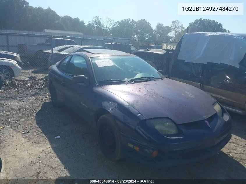 2002 Pontiac Sunfire Se VIN: 1G2JB124927484270 Lot: 40348014