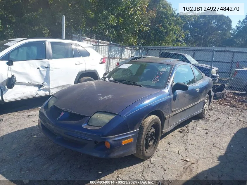 2002 Pontiac Sunfire Se VIN: 1G2JB124927484270 Lot: 40348014