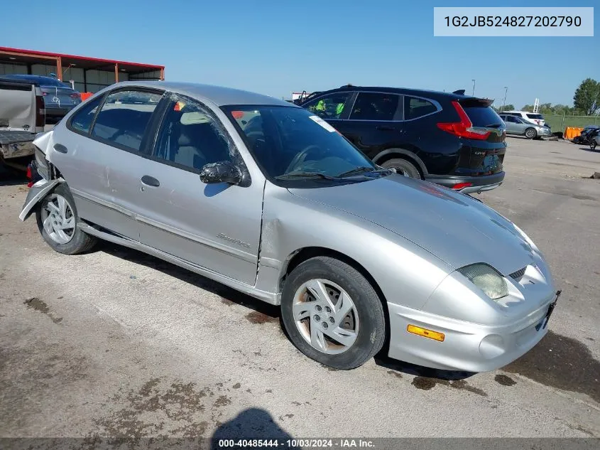 2002 Pontiac Sunfire Se VIN: 1G2JB524827202790 Lot: 40485444