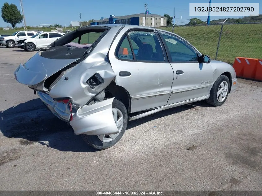 2002 Pontiac Sunfire Se VIN: 1G2JB524827202790 Lot: 40485444