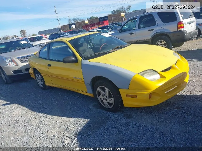 2002 Pontiac Sunfire Se VIN: 1G2JB12F327293624 Lot: 40839037