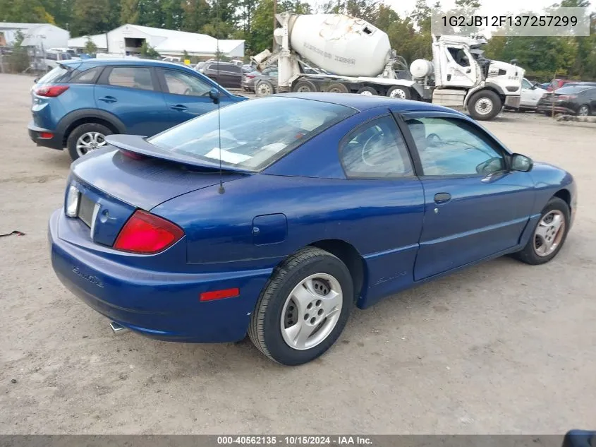 2003 Pontiac Sunfire VIN: 1G2JB12F137257299 Lot: 40562135