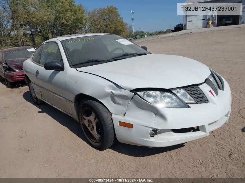 2003 Pontiac Sunfire VIN: 1G2JB12F437237001 Lot: 40573424