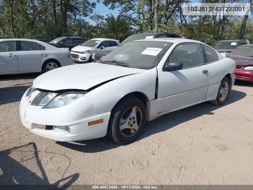 2003 Pontiac Sunfire VIN: 1G2JB12F437237001 Lot: 40573424