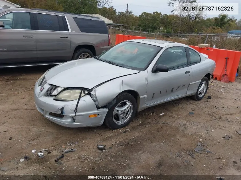 2003 Pontiac Sunfire VIN: 1G2JB12F737162326 Lot: 40769124