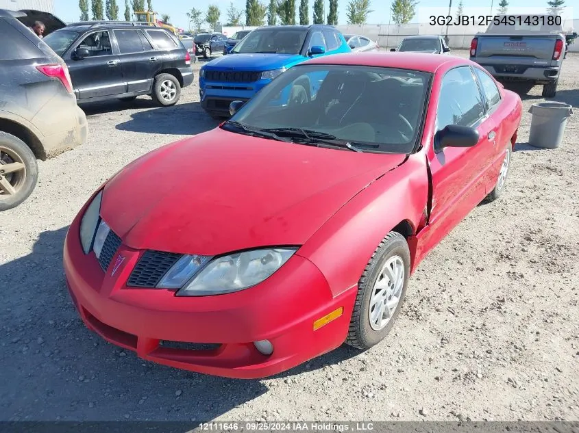 2004 Pontiac Sunfire VIN: 3G2JB12F54S143180 Lot: 12111646