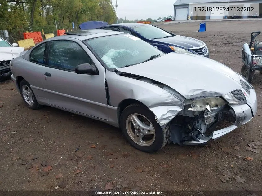 2004 Pontiac Sunfire VIN: 1G2JB12F247132202 Lot: 40398693