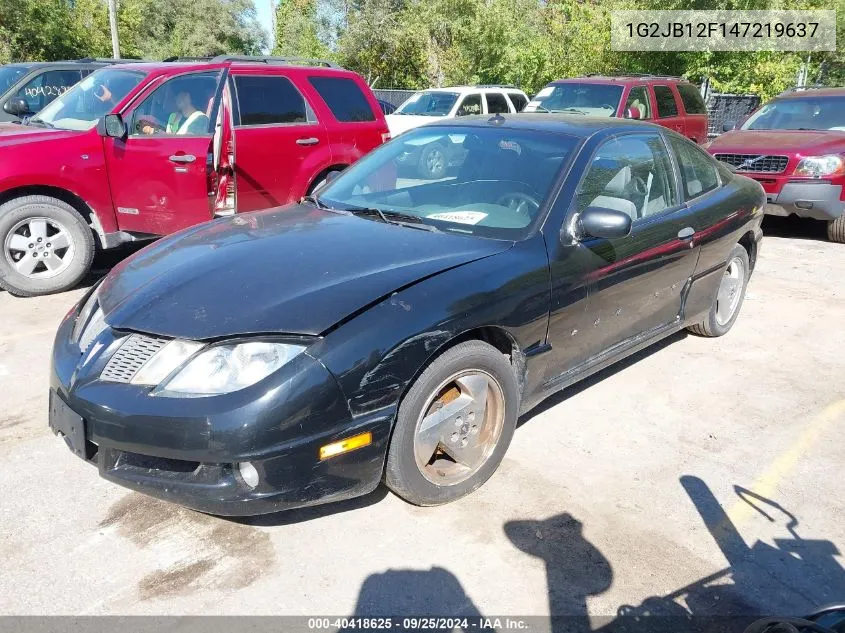 2004 Pontiac Sunfire VIN: 1G2JB12F147219637 Lot: 40418625