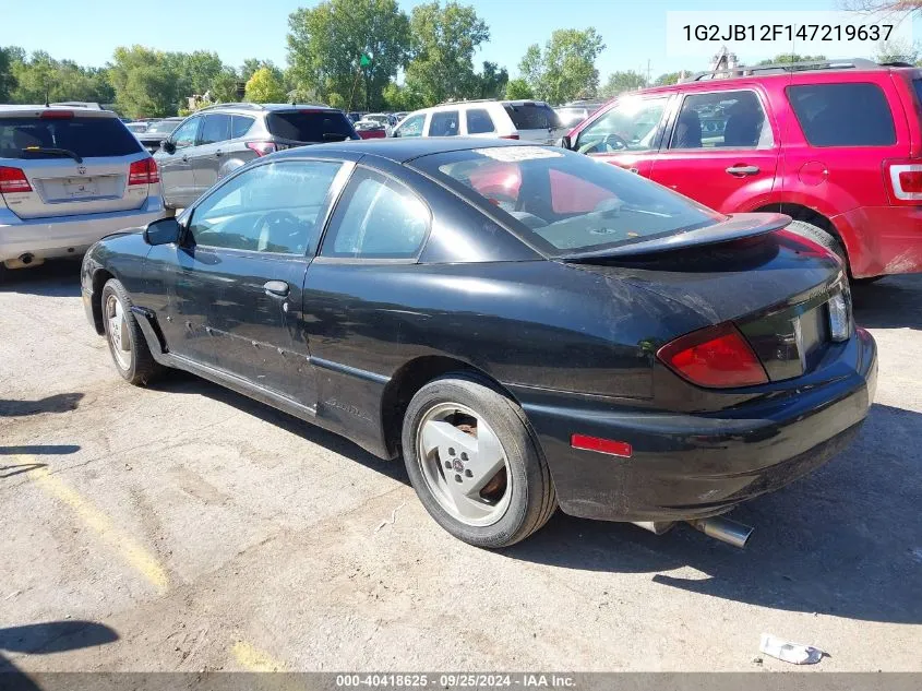 2004 Pontiac Sunfire VIN: 1G2JB12F147219637 Lot: 40418625