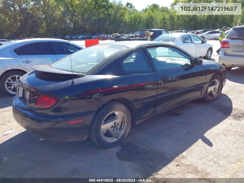 2004 Pontiac Sunfire VIN: 1G2JB12F147219637 Lot: 40418625