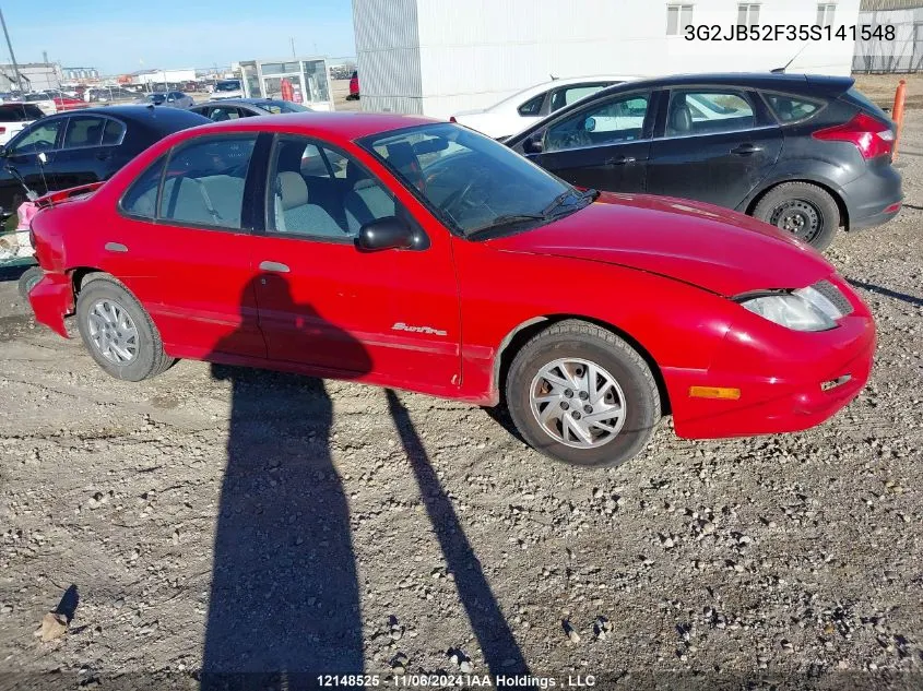 2005 Pontiac Sunfire VIN: 3G2JB52F35S141548 Lot: 12148525