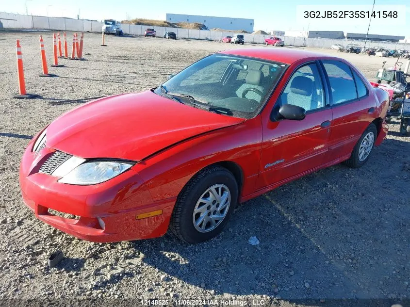 2005 Pontiac Sunfire VIN: 3G2JB52F35S141548 Lot: 12148525