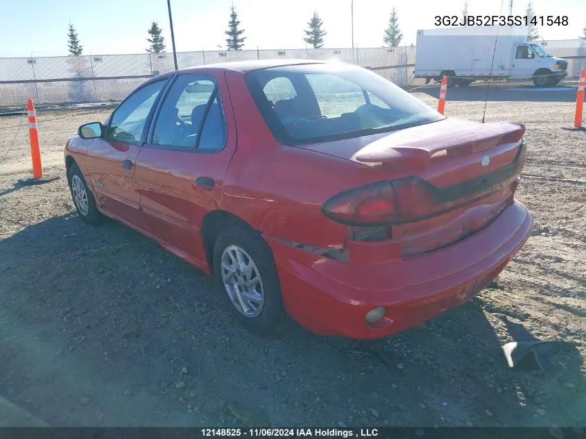 2005 Pontiac Sunfire VIN: 3G2JB52F35S141548 Lot: 12148525