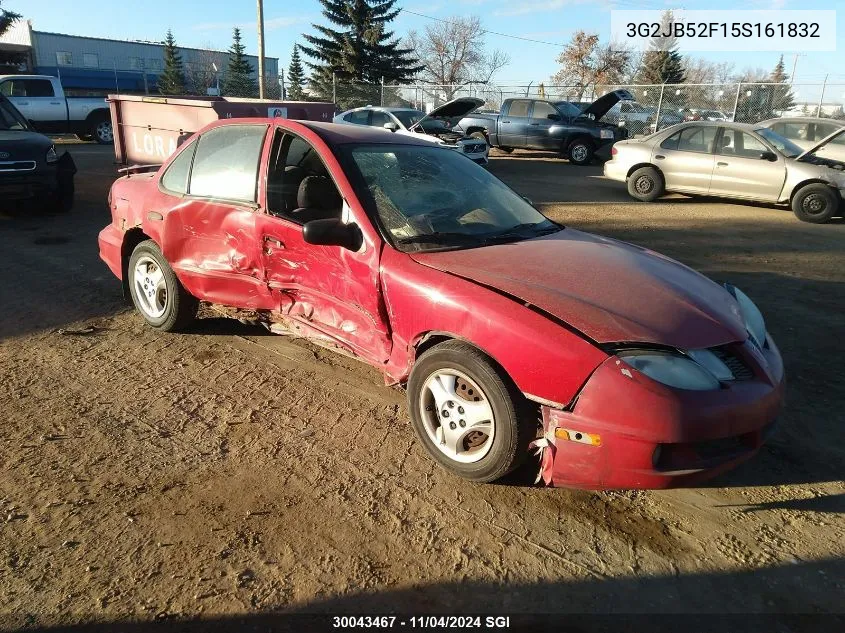 2005 Pontiac Sunfire VIN: 3G2JB52F15S161832 Lot: 30043467