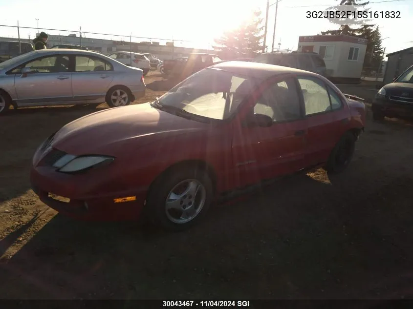 2005 Pontiac Sunfire VIN: 3G2JB52F15S161832 Lot: 30043467