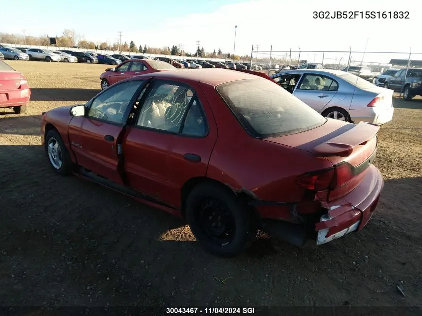 2005 Pontiac Sunfire VIN: 3G2JB52F15S161832 Lot: 30043467