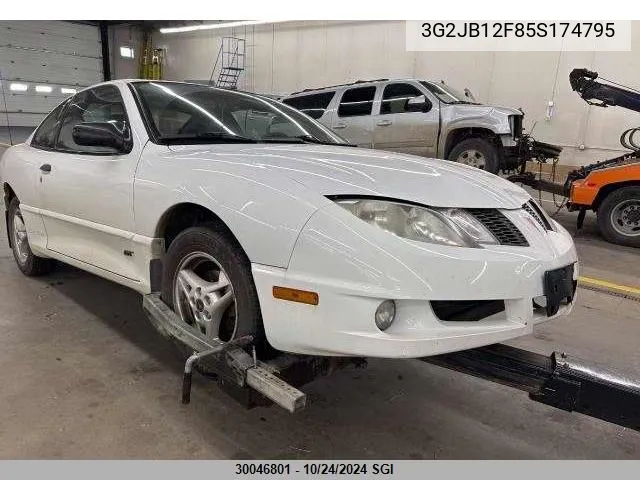 2005 Pontiac Sunfire VIN: 3G2JB12F85S174795 Lot: 30046801