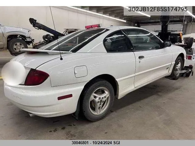 2005 Pontiac Sunfire VIN: 3G2JB12F85S174795 Lot: 30046801