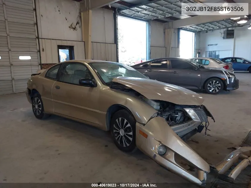 2005 Pontiac Sunfire VIN: 3G2JB12F85S163506 Lot: 40619023