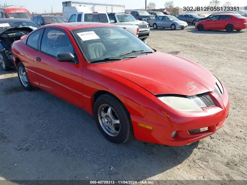 2005 Pontiac Sunfire VIN: 3G2JB12F05S173351 Lot: 40759313