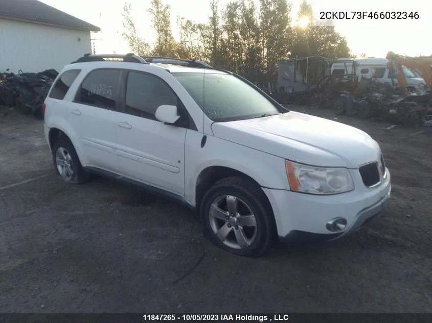 2006 Pontiac Torrent VIN: 2CKDL73F466032346 Lot: 11847265