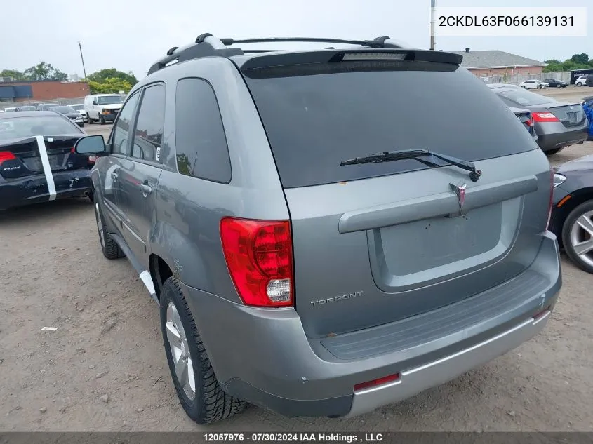 2006 Pontiac Torrent VIN: 2CKDL63F066139131 Lot: 12057976