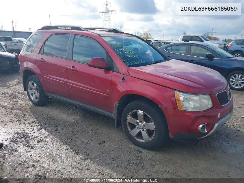 2006 Pontiac Torrent VIN: 2CKDL63F666185059 Lot: 12148680