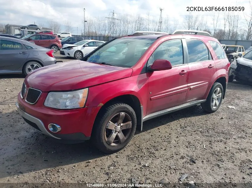 2006 Pontiac Torrent VIN: 2CKDL63F666185059 Lot: 12148680