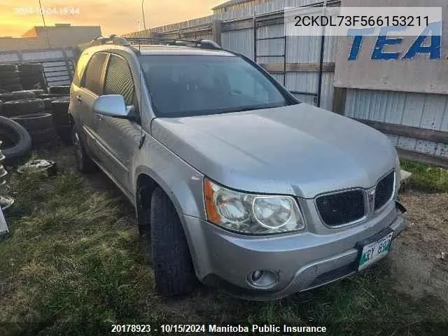 2006 Pontiac Torrent VIN: 2CKDL73F566153211 Lot: 20178923