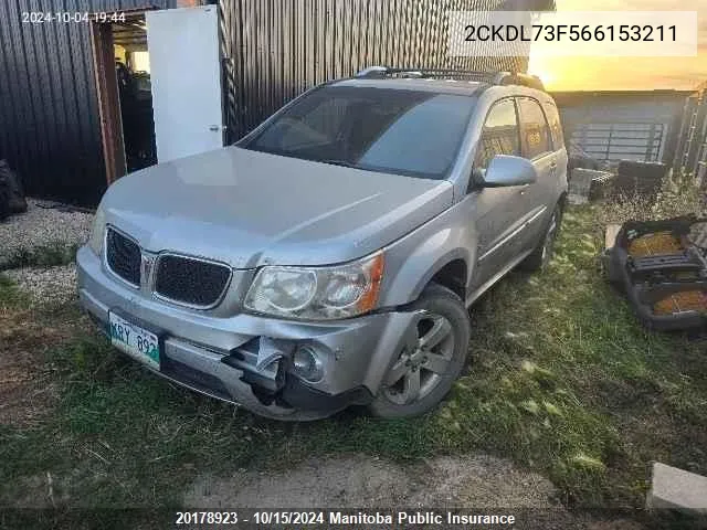 2006 Pontiac Torrent VIN: 2CKDL73F566153211 Lot: 20178923